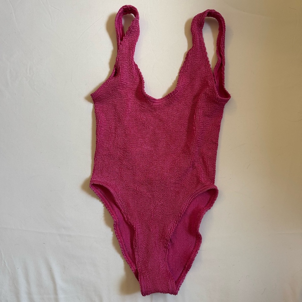 Bond-Eye Australia Pink Crinkle One Piece Swimsuit One Size